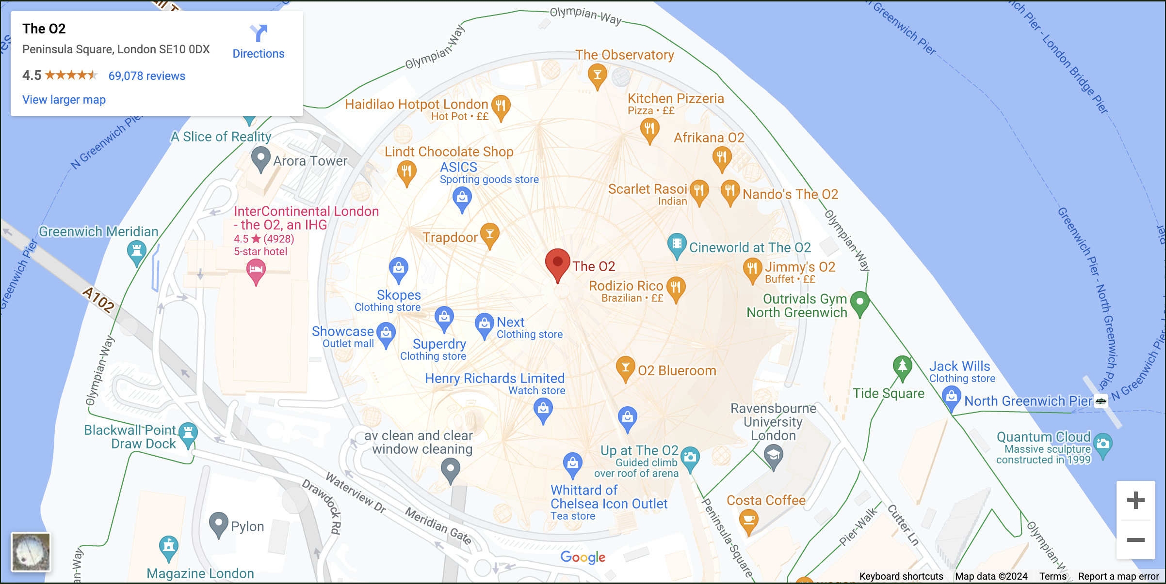 Google Map Location for Rio Cinemas